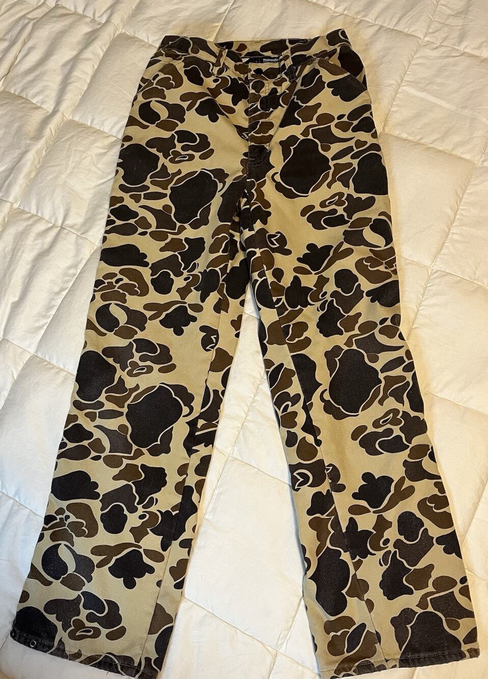 Vintage Walls Blizzard-Pruf Insulated Hunting Pants Men 34/30 Duck Camo Made USA